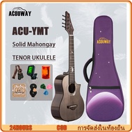 ACOUWAY 26 inch Ukulele Tenor 2A Solid Mahogany Top Gloss Finish D'Addario String