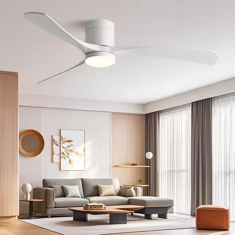 38/56 Inch Low Floor Strong Fan Blades DC Motor Ceiling Fan with LED Light and Remote Living/Dining 