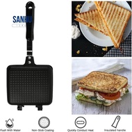 Sandwich Maker Non-Stick Hot Sandwich Maker Panini Grill Pans With Handle Aluminum Flip Pan For Home Kitchen