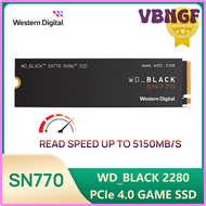 M.2 SN770ดิจิตอลตะวันตก VBNGF NVMe 2280 PCIe 4.0x 4 SSD WD_BLACK 500GB โซลิดสเตทไดรฟ์1TB 2TB สำหรับค