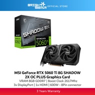 MSI GeForce RTX 5060 Ti 8G Shadow 2X OC Plus 8GB GDDR7 Graphics Card