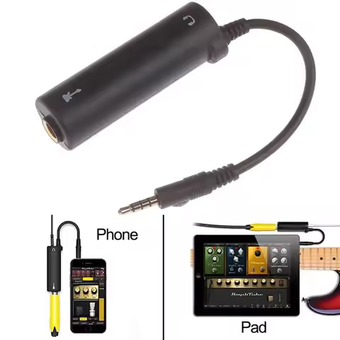 Guitar Interface Converter Replacement For Phone Guitar Audio Interface Guitar Line Converter Guitar