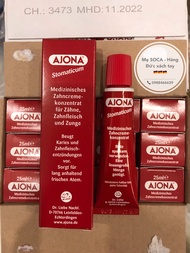 KEM ĐÁNH RĂNG DƯỢC LIỆU AJONA 25ML LOẠI BỎ CAO RĂNG VÀ CHỐNG VIÊM (hàng nội địa Đức)