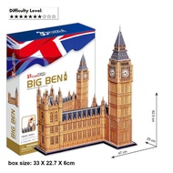 จิ๊กซอว์ 3 มิติ  หอนาฬิกาบิกเบน Big Ben UK MC087 แบรนด์ Cubicfun ของแท้ 100% สินค้าพร้อมส่ง