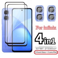 4in1 Tempered Glass For infinix Smart10 Smart 10 Plus 10Plus 5G Screen Protector Film For X6725 X672