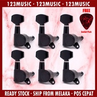 【M'sia Seller POS CEPAT】 Electric Guitar Machine Head SET 6 RIGHT Metal Tuning Pegs Tuners Telinga P