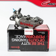 พร้อมส่ง !! ​เบรมโบ้ ปั้มล่าง Brembo 4 พอต หูชิดเทาขวา / ซ้าย ​แบรมโบ้ ปั้ม Brembo 4POT  โลโก้แดง รับประกัน ของแท้อิตาลี