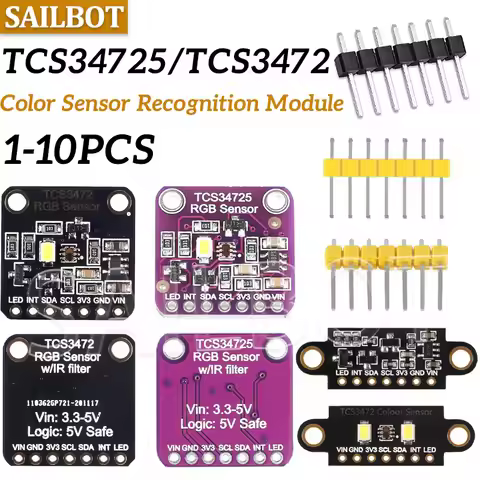 1-10PCS TCS34725 TCS3472 Color Sensor Recognition Module RGB Development Board IIC For Arduino STM32