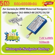 361-00063-04 7.4V 920mAh Rechargeable Battery for Garmin for BMW Motorrad Navigator 5 6 GPS Navigato