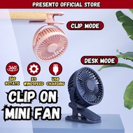 Hand Mini Clip Cooling Fan 2500mAh Baby Stroller Office Table Fan USB Charge Small Fan Kipas Desktop Fan Clip On Fan 風扇