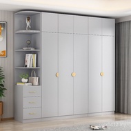 Household Solid Wood Pair Bedroom Assembly Style Cream Multifunctional Double Door Modern Wardrobe W