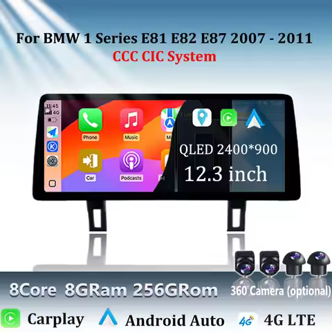 Android auto Wireless Carplay For BMW 1 Series E81 E82 E87 2007 - 2011Car Radio Multimedia Player GP