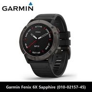 Garmin Fenix 6X Sapphire Carbon Gray DLC / Black Band / Multi-Sport Training GPS Watch