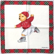 Polo Ralph Lauren 復古手帕熊滑冰 20 x 20 英寸