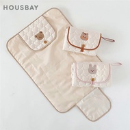 Baby changing mat foldable diaper bag nappy pad 50*70cm cute bear waterproof diaper mattress changing pad cover for newborn