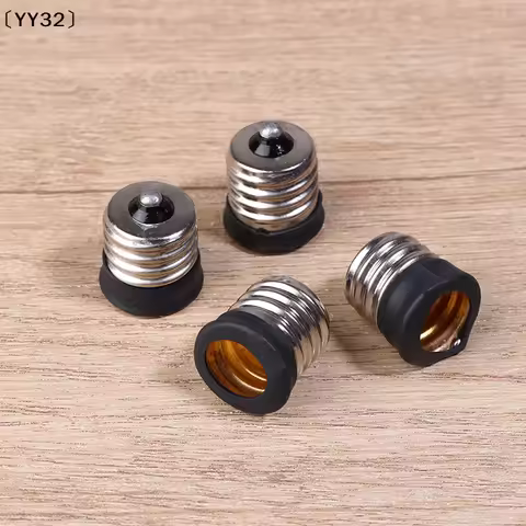 2Pcs E17 To E12/ E14 Lamp Holder Led Lighting Light Base Converter Screw Bulb Socket Adapter LED Sav