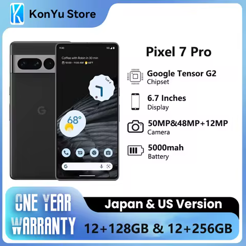 Original Google Pixel 7 Pro 5G Smartphone 12GB RAM 128GB/256GB ROM 6.7" NFC Octa Core Android 13 IP6