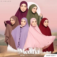Zihaluv - Tudung Medina Mini Telekung Easy On - Mosscrepe - [ Bidang 60 ] Hijab  Size XL