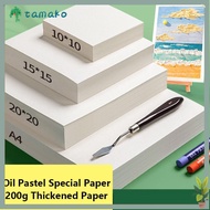 TAMAKO 50Sheets/Set Oil Pastel Special Paper, 200g Thickened Multi-size Oil Painting Paper, Professi