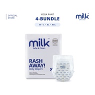 MILK Baby Diaper Yoga Pants Bundle - M168/L144/XL120 (4 Packs)
