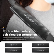 Carbon Fiber Car Seat Belt Shoulder Cover Styling Interior  For Lexus CT200h ES250 ES300h NX300h RX350 IS250 IS200 GS300