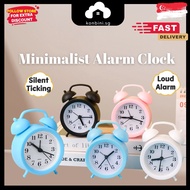 [SG] Minimalist Alarm Clock Double Bell Classic Desk Clock - Loud Alarm Silent Kids Home Living Room