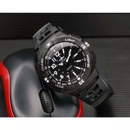 Jam Tangan Pria Pilot Sport Ruber Solid Hitam Polos