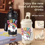 TERMOS Llama Animals Cutie Tumbler Coffee Stainless Steel CUP 500 Vacuum Mug Thermos Coffee Cup CUPL
