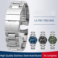 21mm High Quality Stainless Steel Watchband for Longines Conquest HydroConquest L3.841 Series Men's 