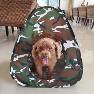 帳篷隧道組- 叢林迷彩 小型犬 大貓咪 可拆式床墊