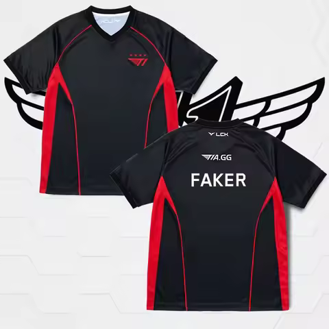 2024 League Of Legends SKT T1 Uniform T-shirt LOL Esports Faker Jersey T Shirt ZEUS Sport Game Team