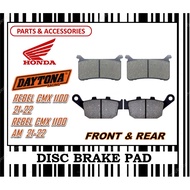 HONDA REBEL CMX 1100 21-22 BRAKE PADS SET SUPERBIKE FR0NT & REAR DAYTONA TYPE