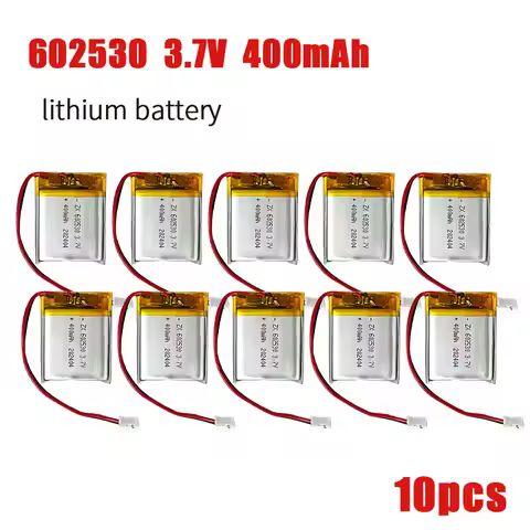 10pcs LiPo Lithium Batteries 400mAh 602530 062530 602528 602535 702530 Li-Polymer Battery 3.7V for P