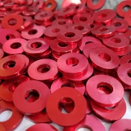 Red aluminum motorcycle decorative temple feathers come in sizes 6mm, 8mm, 10mm, 12mm, 14mm to fit m