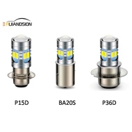 Ruiandsion Motorcycle Headlight H6M P15D BA20D BA20S P36D LED Bulb 6-24V White Yellow Motorbike Head