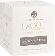 Northern Lights Seasonal Esque Candle Insert, Fragrance Free, 3.7-inch Height, 9 Ounce, Home, Home D
