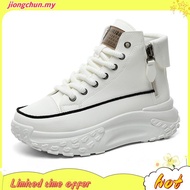 Fashion High-top Women's Sneakers Shoes Thick-soled Height Increasing Casual Sneakers Women Side Zip