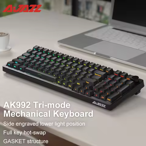 AK816 AC081 Mechanical Keyboard Bluetooth 2.4G Wireless RGB 100 Keys Hot Swap Ergonomic USB Keyboard