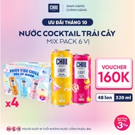 Combo 4 thùng 12 lon Chill Cocktail mix vị 330ml/lon (độ cồn 3%)