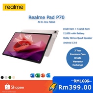 ✨NEW 2024✨ | Realme pad P70 PRO Tablet (16GB RAM + 512GB ROM) Snapdragon865 | 20000mAh | Dual SIM 5G LTE SMART TABLET