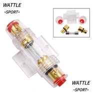 WATTLE Car Audio Fuse, AGU 30-100A Car Fuse Holder Block, Inline DC 12V Gold Plated Refit Fuse Holde