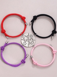 4 chiếc Mặt trời Mặt trăng Mây Ngôi sao Mặt dây chuyền cho Nam Nữ Người bạn thân mãi mãi Vòng tay BF