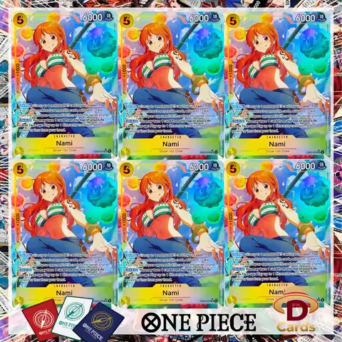 One Piece Character Card Straw Hat Crew Nami 053 SR Alternate Art EB-03 With Foil Texture Replica Pr
