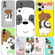 Case For Xiaomi Redmi Note 10 Pro 5G 4G 10S Redmi 10 2022 Phone Back Cover Soft Silicon Black Tpu we bare bears