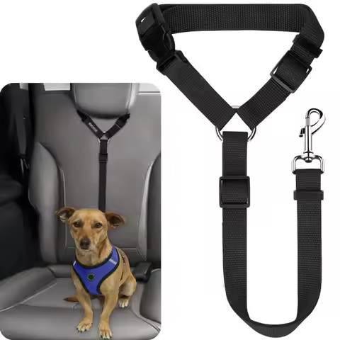 Pet Dog Cat Seat Belts Car Headrest Restraint Adjustable Safety Leads Vehicle Seatbelt Harness