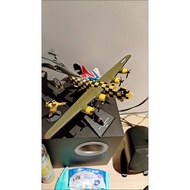 RV-model 1/144 World War II US Army B-24D Liberator Heavy Bomber Yellow Green Alloy Airplane model