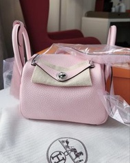 Hermes Mini Lindy 二代 Rose Sakura pink 3Q 愛馬仕 櫻花粉