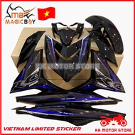 [100% ORIGINAL] MAGIC BOY COVER SET Y15ZR V2 RC-150 BLACK BLUE / HITAM BIRU VIETNAM