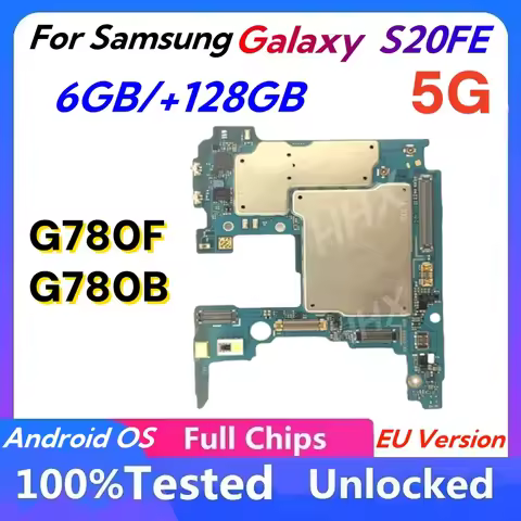100%Tested Unlocked For Samsung Galaxy S20 FE G780F G781B 5G Motherboard Logic Board G781U G781V And