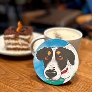 客製化寵物肖像珪藻土杯墊 / 珪藻土 / 寵物繪畫